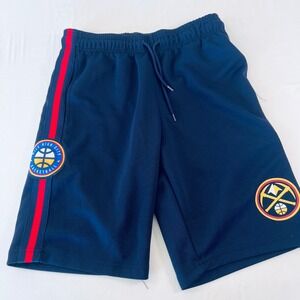NBA Denver Nuggets Basketball Shorts Mens Small Navy Blue Mile High City Logo